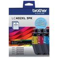 New, Pre-Owned - Brother LC402XL High Yield Cyan, Magenta and Yellow Ink Cartridges(3-Pack)