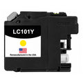 U.S. Remanufactured for Brother LC101XLY Yellow Ink Cartridge