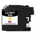 U.S. Remanufactured for Brother LC105XXLY Super High Yield Yellow Ink Cartridge