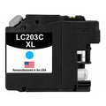 U.S. Remanufactured for Brother LC203XLC High Yield Cyan Ink Cartridge