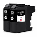U.S. Remanufactured for Brother LC203BK XL High Yield Black Twin Pack Ink Cartridge