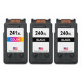 U.S. Remanufactured for Canon PG-240XL 2 Black / CL-241XL 1 Color 3-Pack High Yield Ink Cartridges