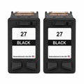 U.S. Remanufactured for HP 27 (C8727AN) Black Twin Pack Ink Cartridges