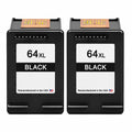 U.S. Remanufactured for HP 64XL (N9J92AN) Black Twin Pack Ink Cartridges