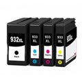U.S. Remanufactured for HP 932XL 1 Black / 933XL 3 Color 4-pack Ink Cartridges