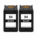 U.S. Remanufactured for HP 94 (C8765WN) Black Ink Cartridges Twin Pack