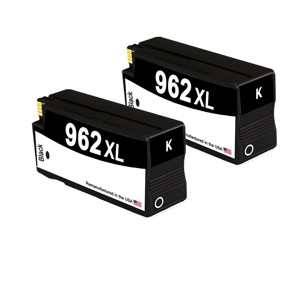 Remanufactured HP 962XL Black Ink Twin Pack (3JA03AN)