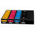 U.S. Remanufactured for HP 990X 1 Black / 3 Color Ink Cartridge 4-pack