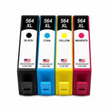 U.S. Remanufactured for HP 564XL 1 Black / 3 Color 4-pack Ink Cartridges