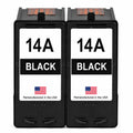 U.S. Remanufactured for Lexmark #14A 18C2090 Black Ink Cartridge Twin Pack