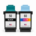 U.S. Remanufactured Ink Cartridges for Lexmark #50 Black / #60 Color Combo Pack